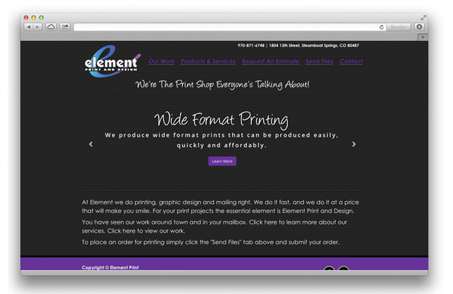 Element Print & <br> Design